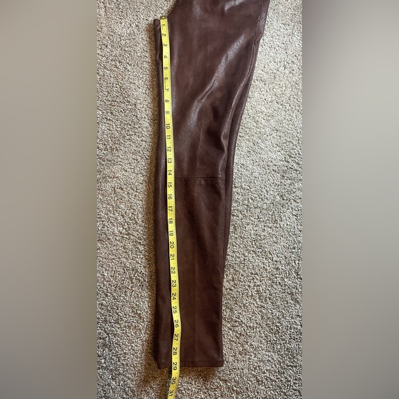 7 For All Mankind - Brown Faux Leather Pants. Size 28 - Picture 10 of 10